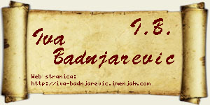Iva Badnjarević vizit kartica
